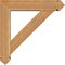 Ekena Millwork Traditional Arts and Crafts Rough Sawn Bracket w/ Offset Brace, Western Red Cedar, 6"W x 26"D x 26"H BKT0604X26X26TRA03RWR - alternate 4
